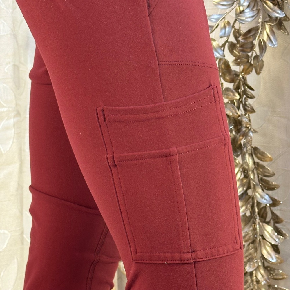 Spyder Burgundy Cargo Pocket Leggings Women's Size Small - Picture 8 of 13